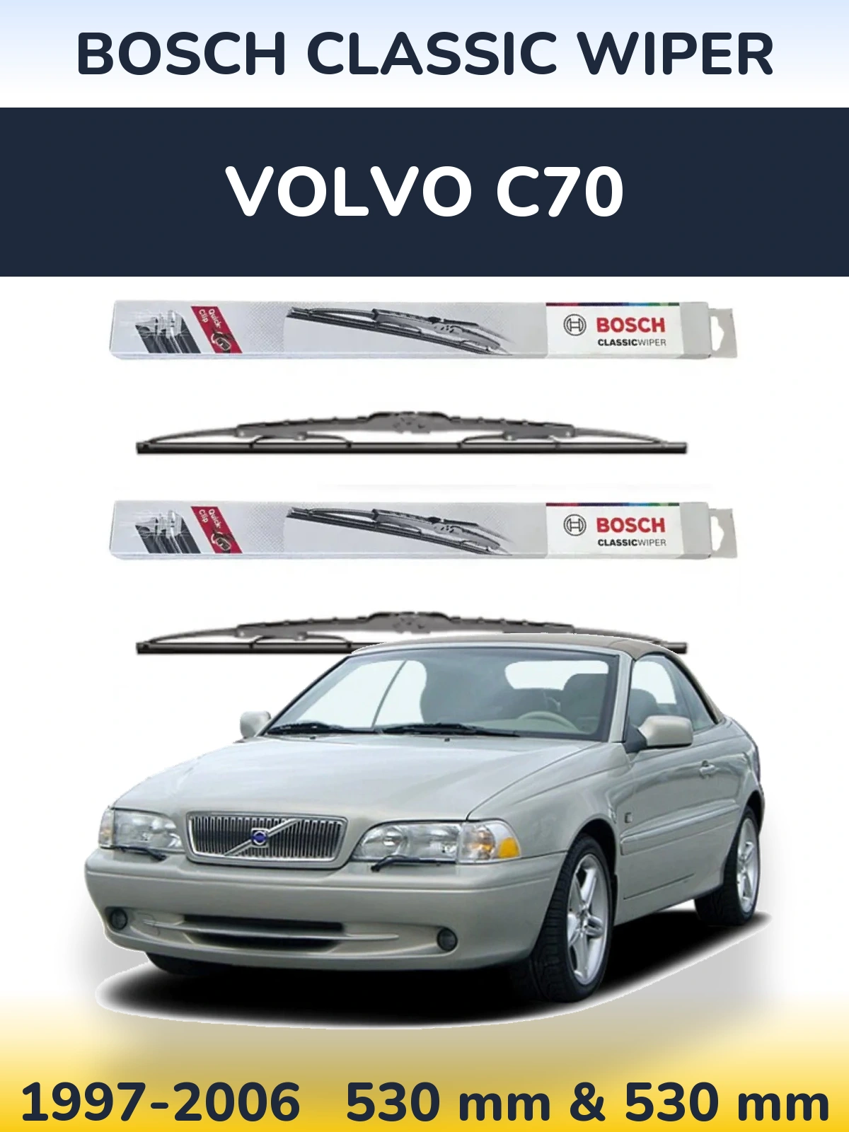 Ștergătoare BOSCH Classic Wiper pentru Volvo C70