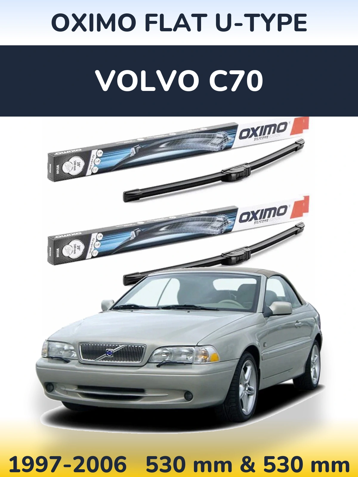 Ștergătoare Oximo Flat U-type pentru Volvo C70