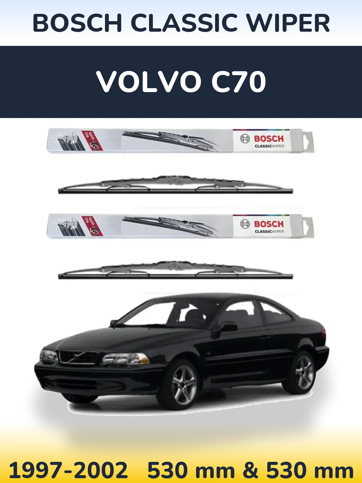 Ștergătoare BOSCH Classic Wiper pentru Volvo C70