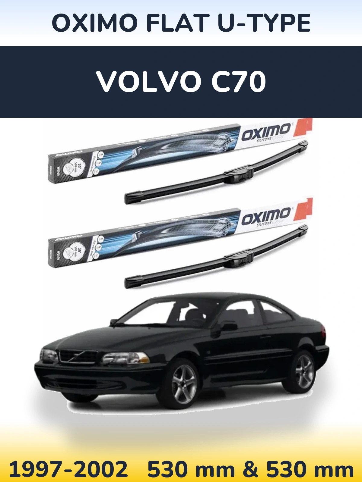 Ștergătoare Oximo Flat U-type pentru Volvo C70