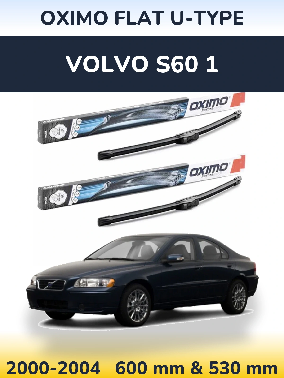 Ștergătoare Oximo Flat U-type pentru Volvo S60 1