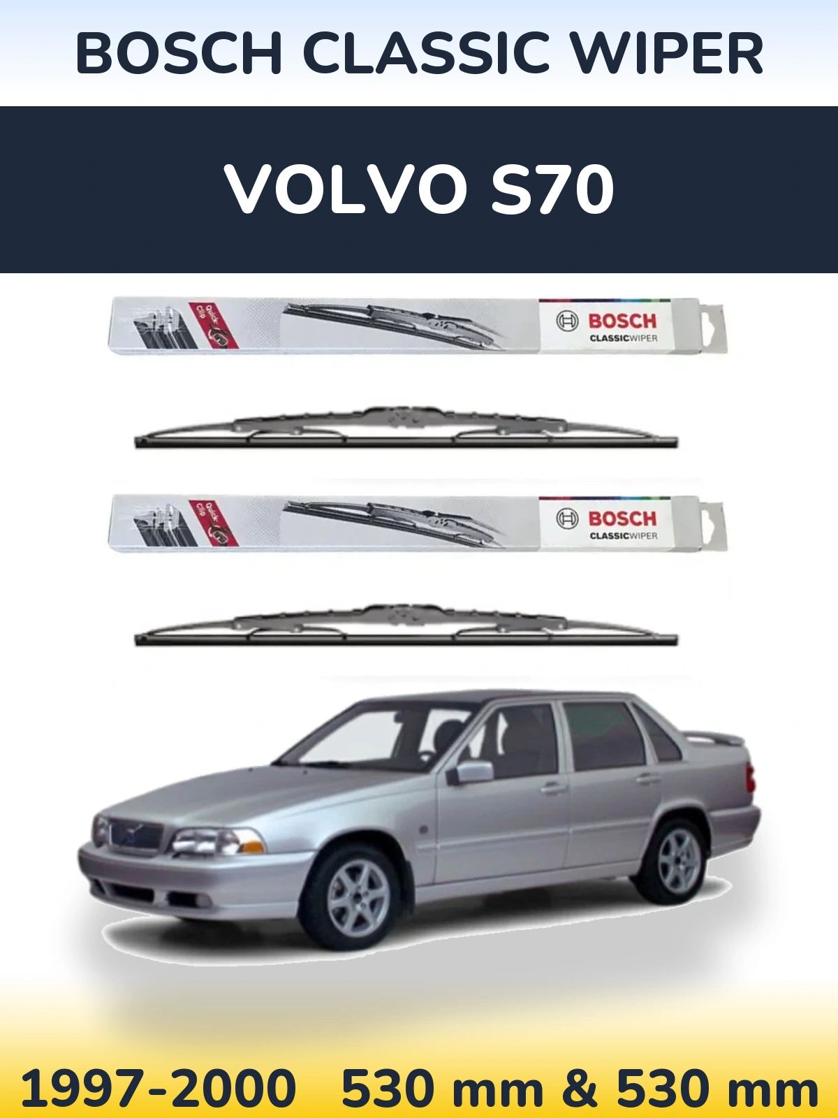 Ștergătoare BOSCH Classic Wiper pentru Volvo S70