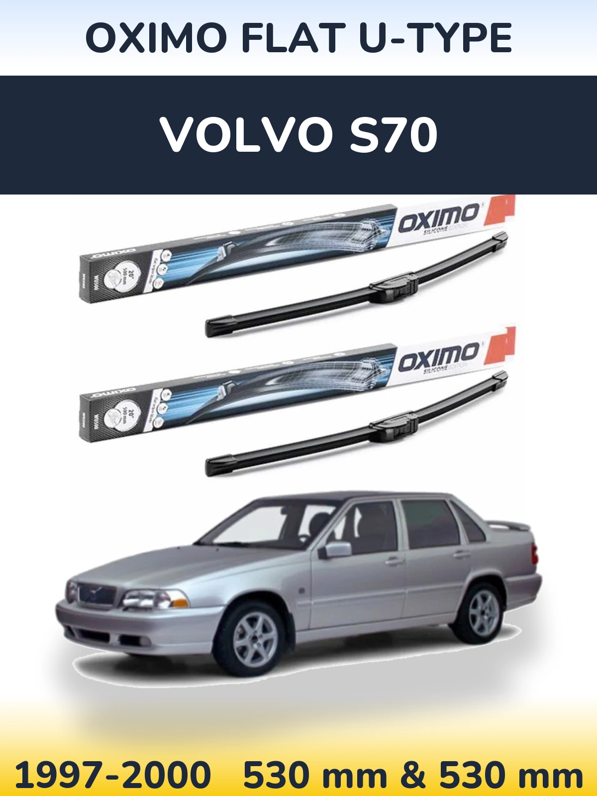 Ștergătoare Oximo Flat U-type pentru Volvo S70