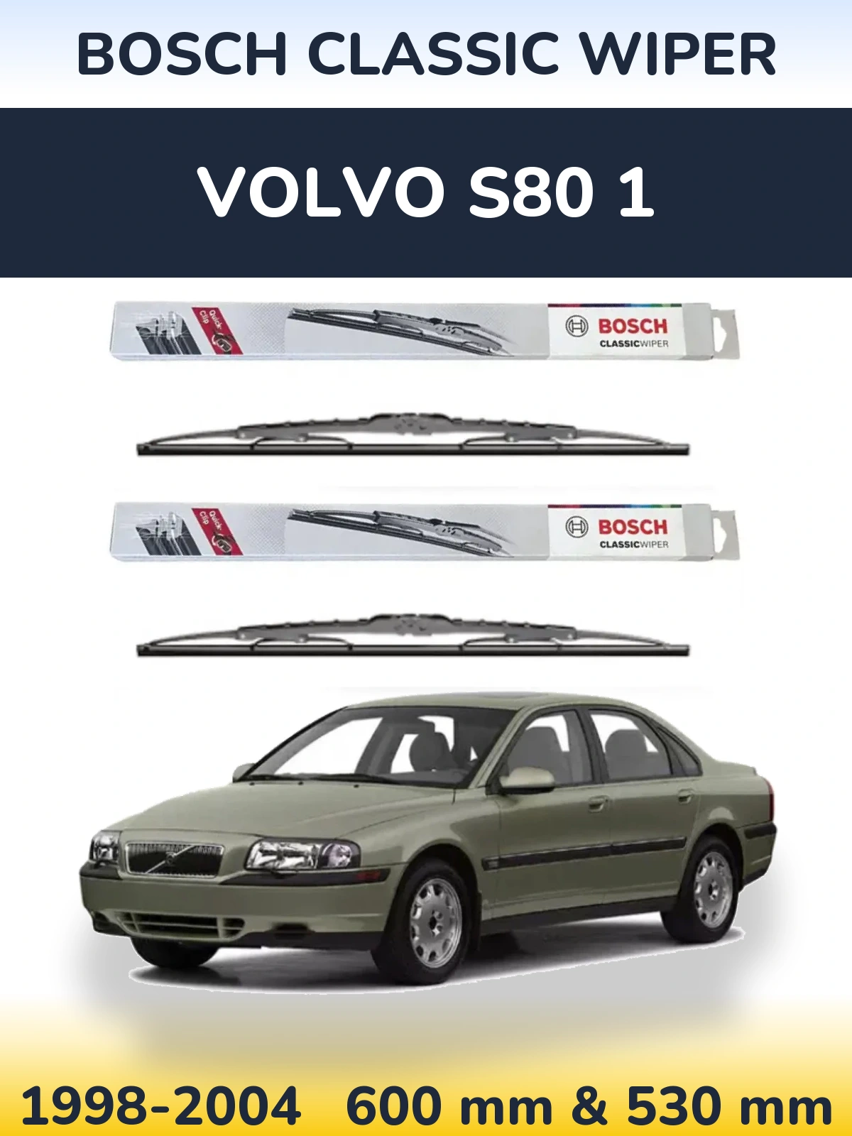 Ștergătoare BOSCH Classic Wiper pentru Volvo S80 1