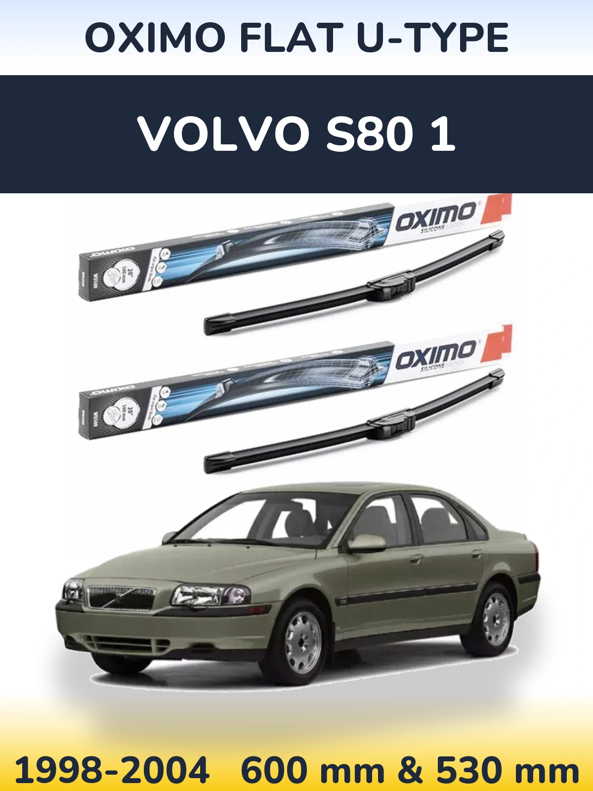 Ștergătoare Oximo Flat U-type pentru Volvo S80 1