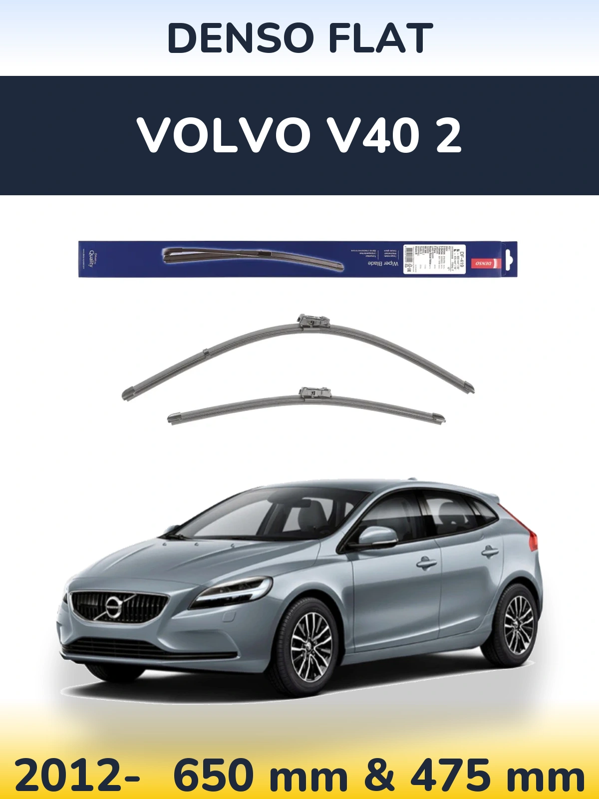 Ștergătoare Denso Flat pentru Volvo V40 2