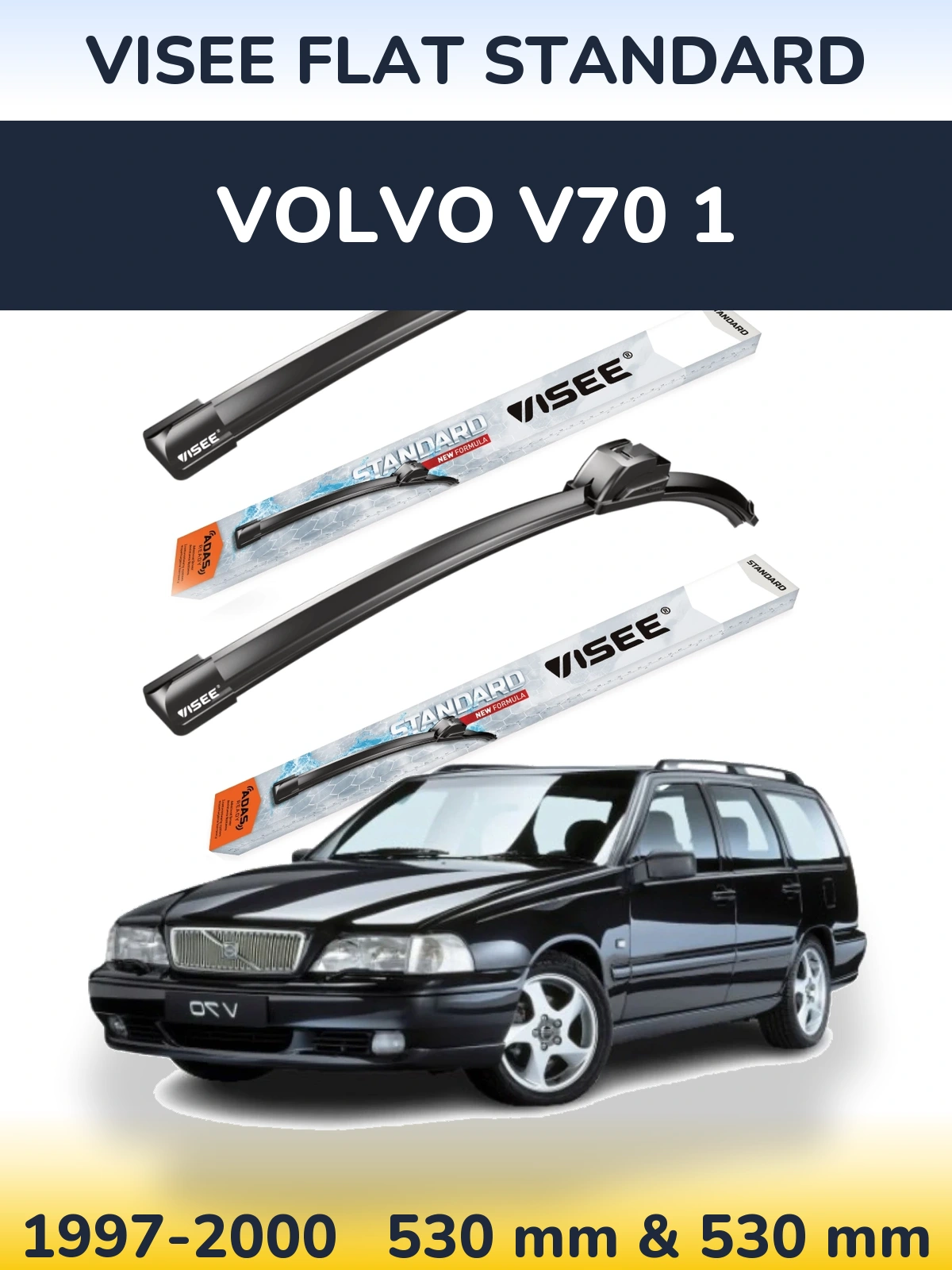 Ștergătoare VISEE FLAT STANDARD pentru Volvo V70 1