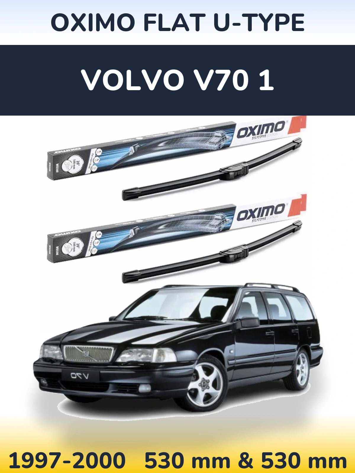Ștergătoare Oximo Flat U-type pentru Volvo V70 1