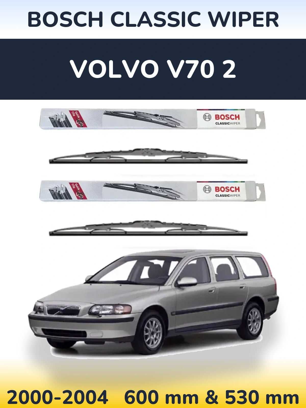 Ștergătoare BOSCH Classic Wiper pentru Volvo V70 2