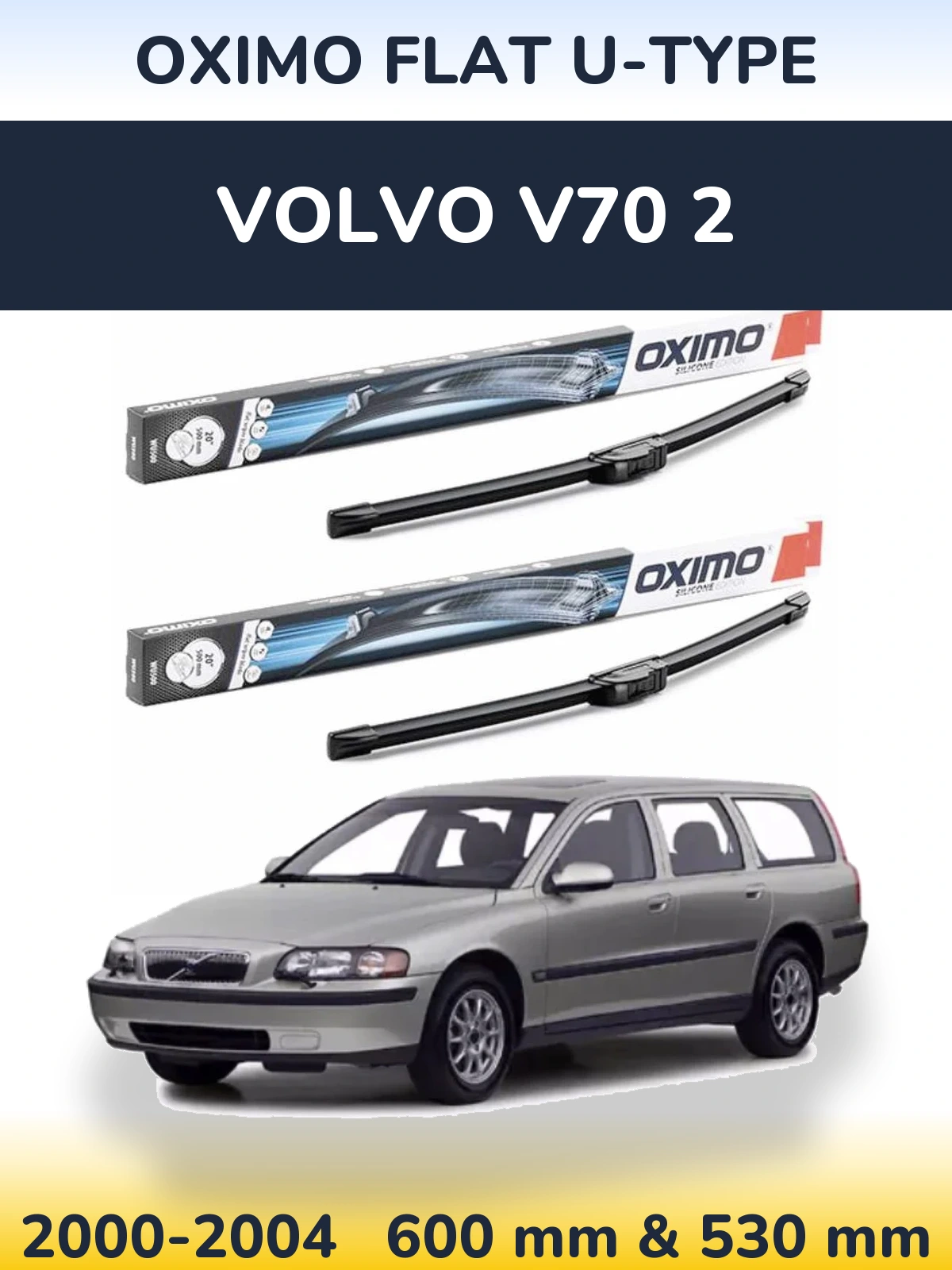 Ștergătoare Oximo Flat U-type pentru Volvo V70 2