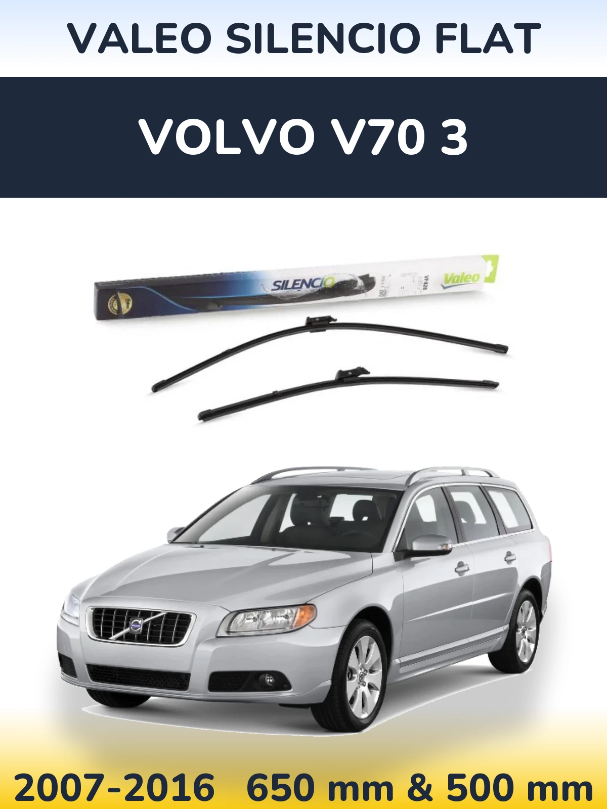 Ștergătoare Valeo Silencio Flat pentru Volvo V70 3