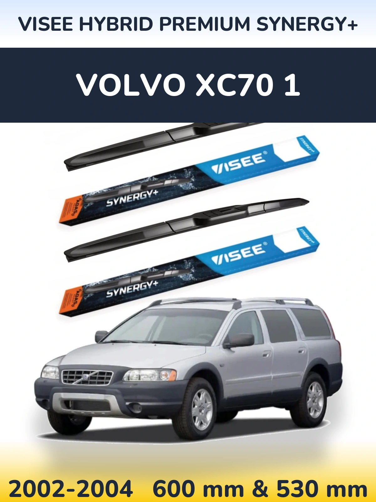Ștergătoare VISEE HYBRID PREMIUM SYNERGY+ pentru Volvo XC70 1
