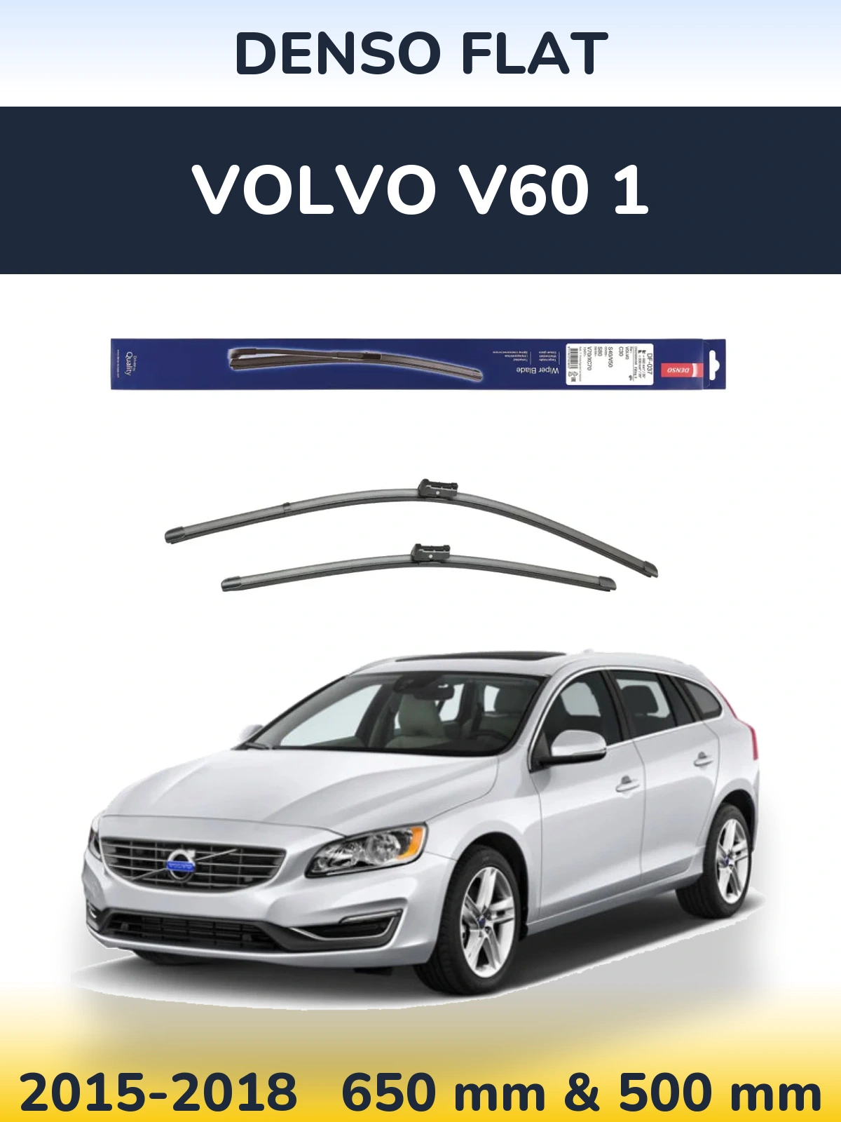 Ștergătoare Denso Flat pentru Volvo V60 1
