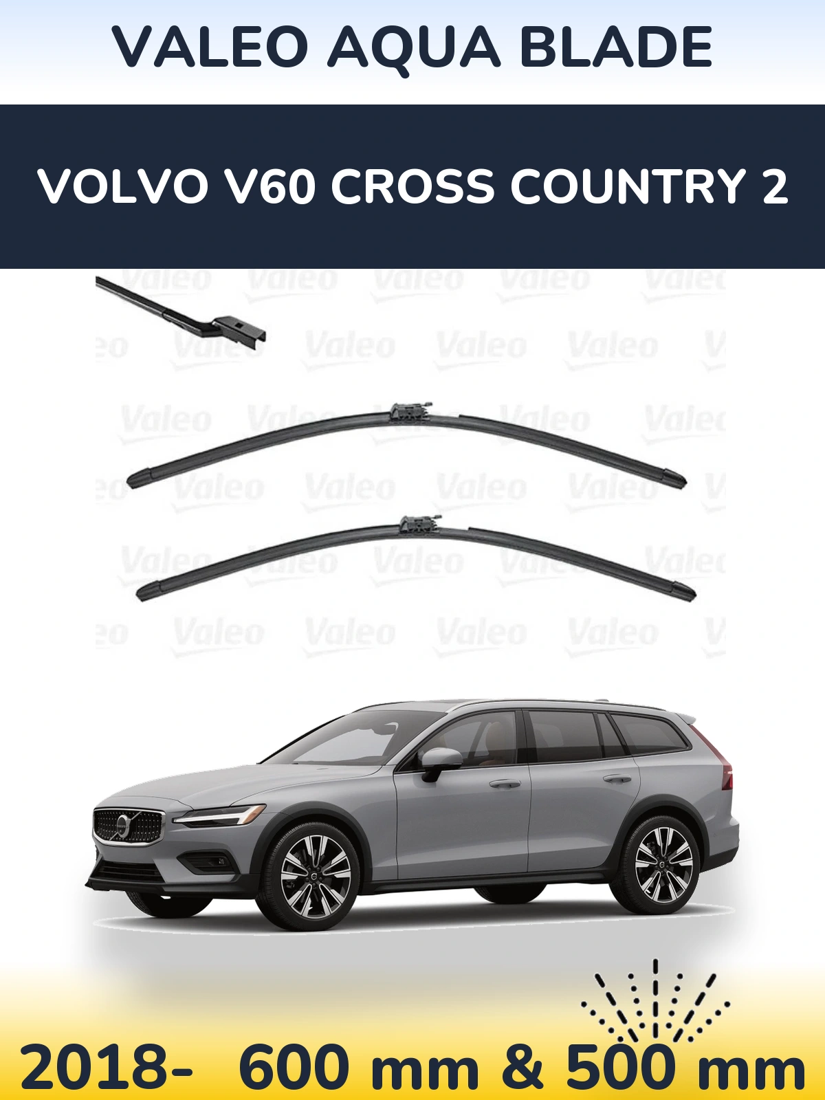 Ștergătoare Valeo Aqua Blade pentru Volvo V60 Cross Country 2