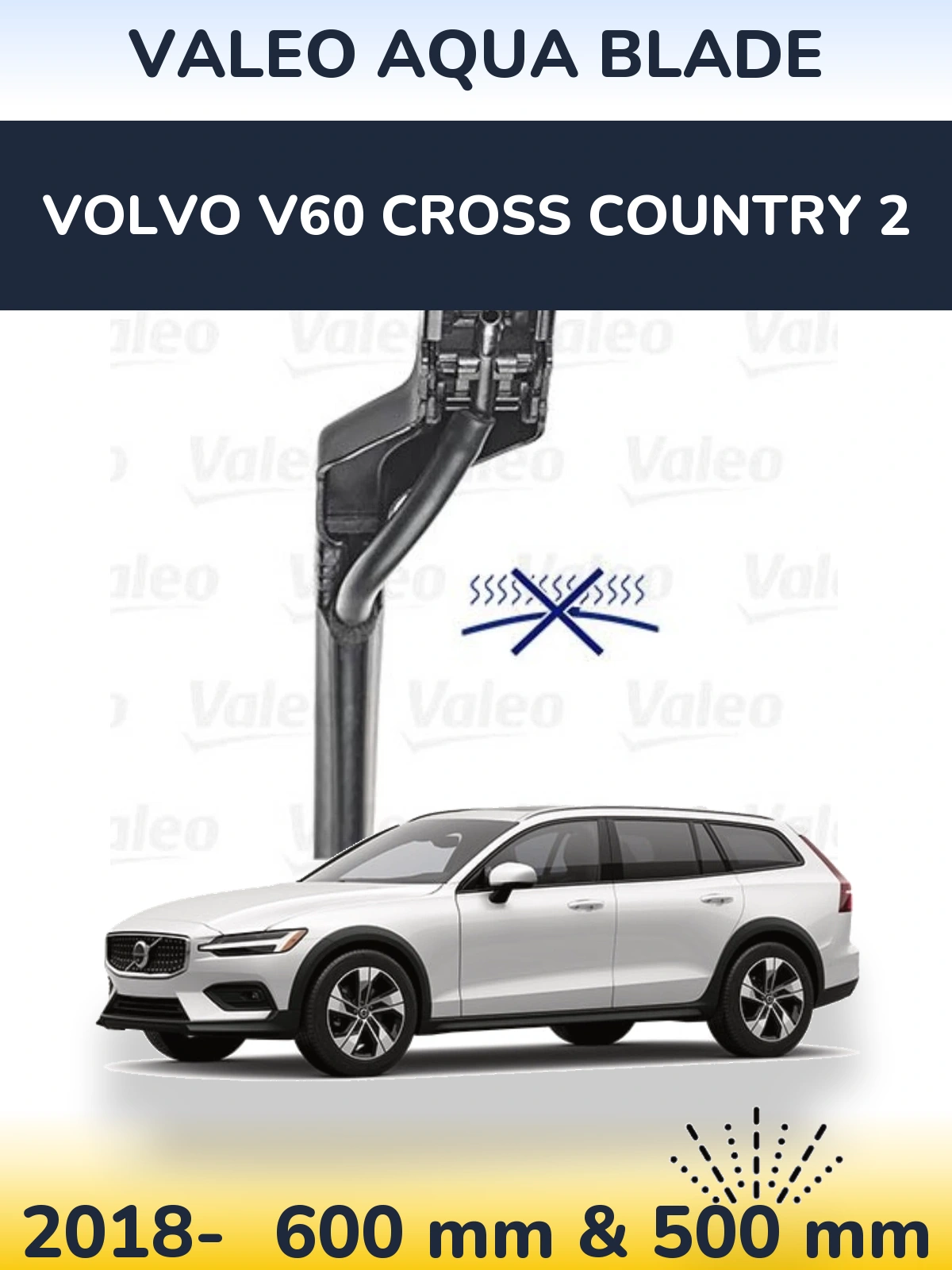 Ștergătoare Valeo Aqua Blade pentru Volvo V60 Cross Country 2