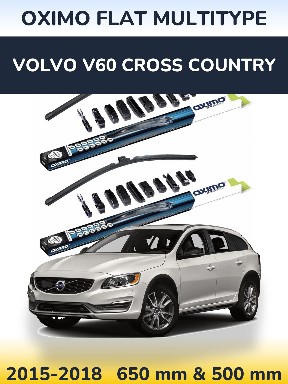 Ștergătoare Oximo Flat MultiTipe pentru Volvo V60 Cross Country