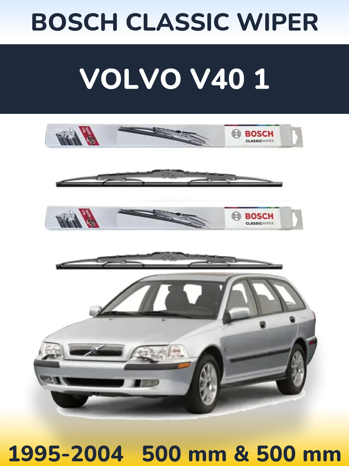 Ștergătoare BOSCH Classic Wiper pentru Volvo V40 1