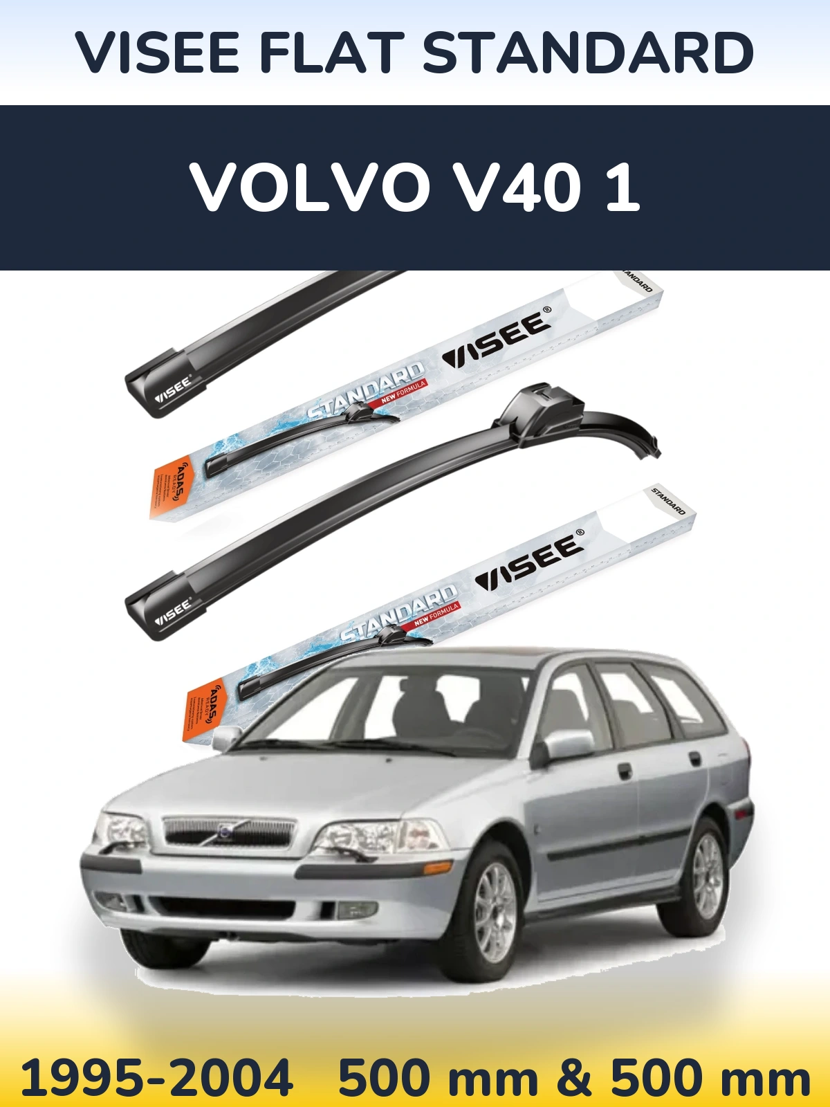 Ștergătoare VISEE FLAT STANDARD pentru Volvo V40 1