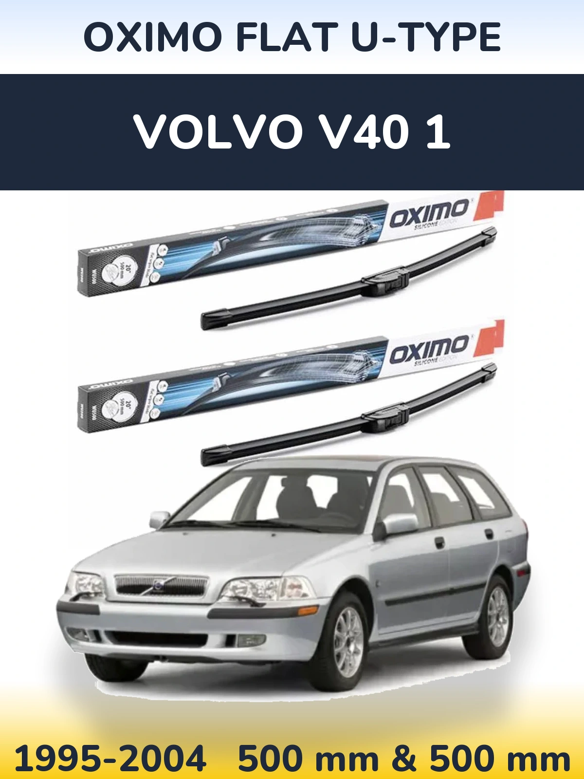 Ștergătoare Oximo Flat U-type pentru Volvo V40 1