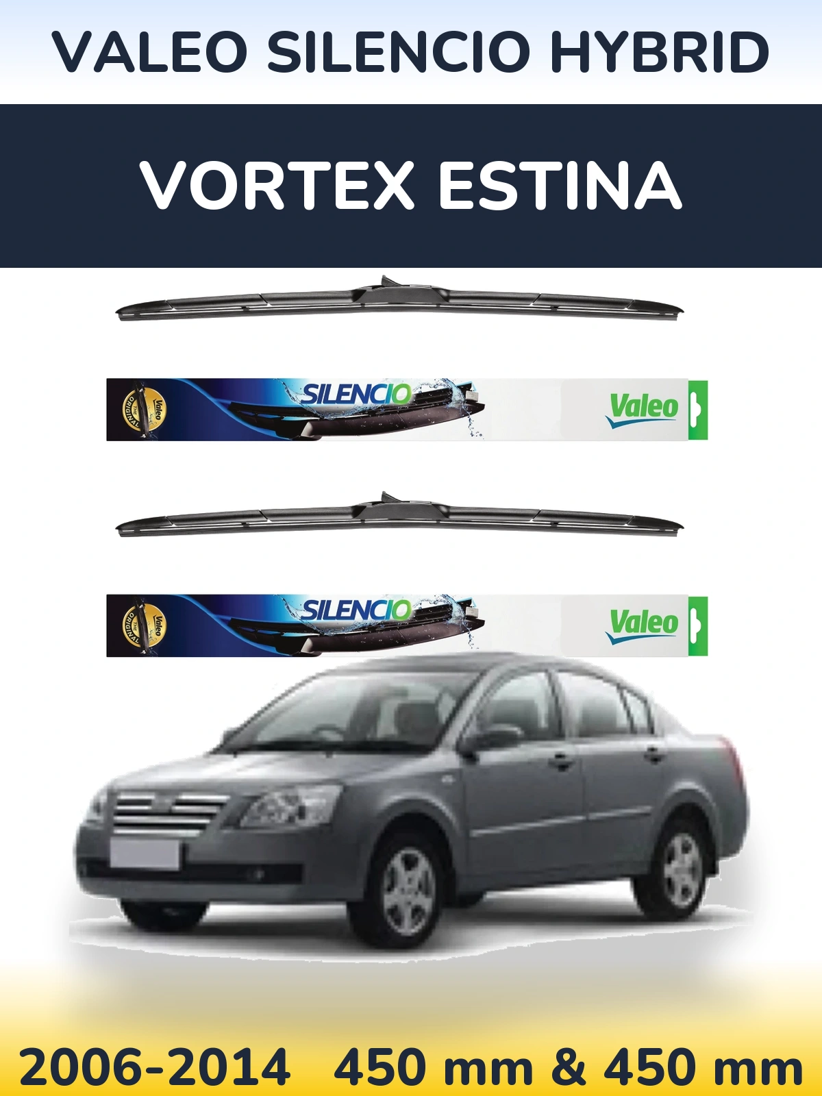 Ștergătoare Valeo Silencio Hybrid pentru Vortex Estina