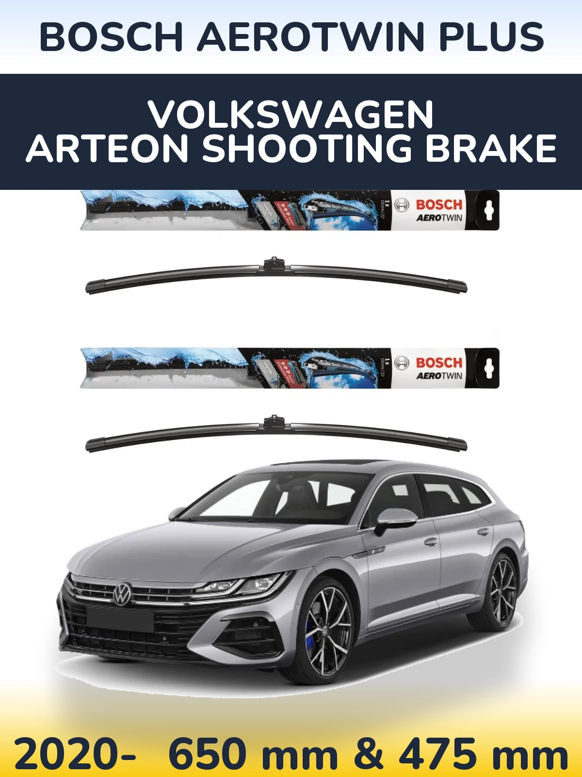 Ștergătoare BOSCH AeroTwin Plus pentru Volkswagen Arteon Shooting Brake