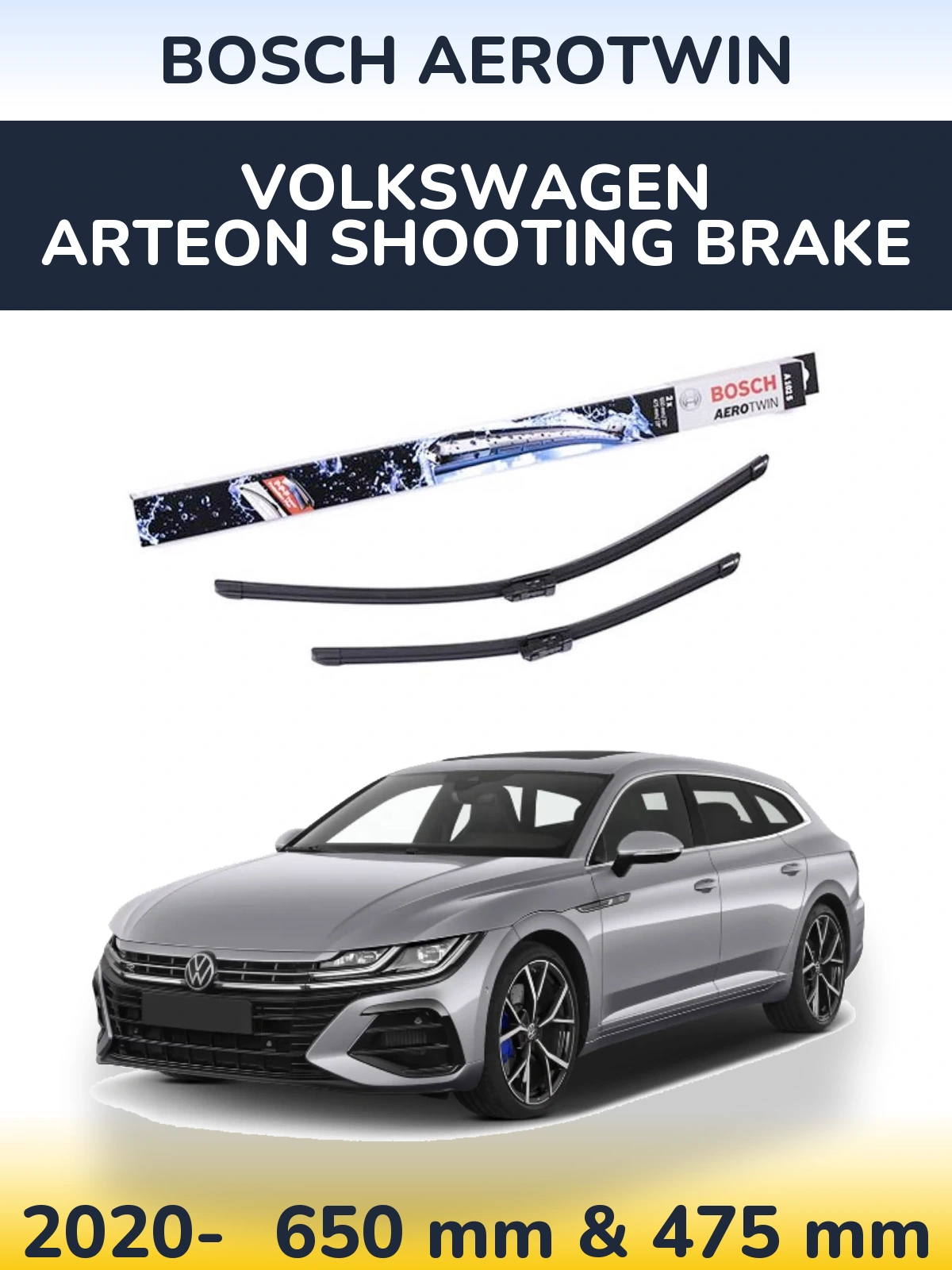 Ștergătoare BOSCH AeroTwin pentru Volkswagen Arteon Shooting Brake