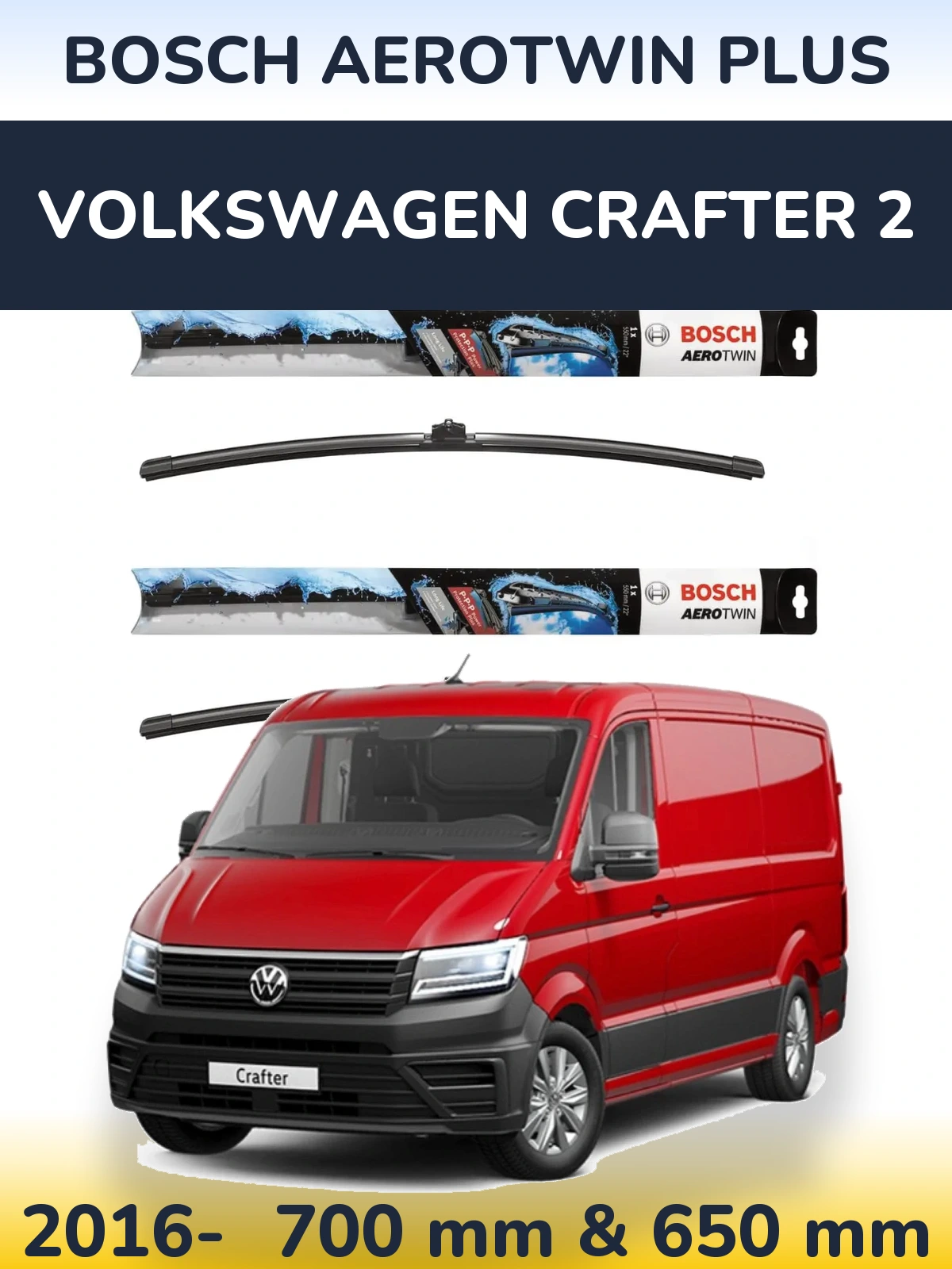 Ștergătoare BOSCH AeroTwin Plus pentru Volkswagen Crafter 2