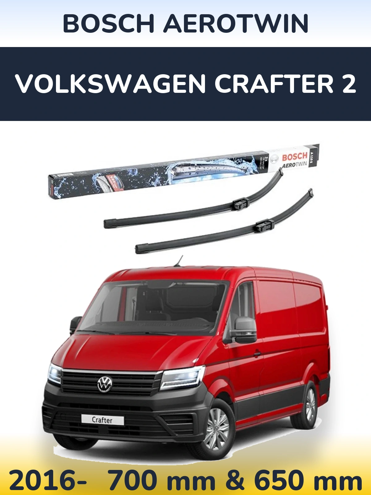 Ștergătoare BOSCH AeroTwin pentru Volkswagen Crafter 2