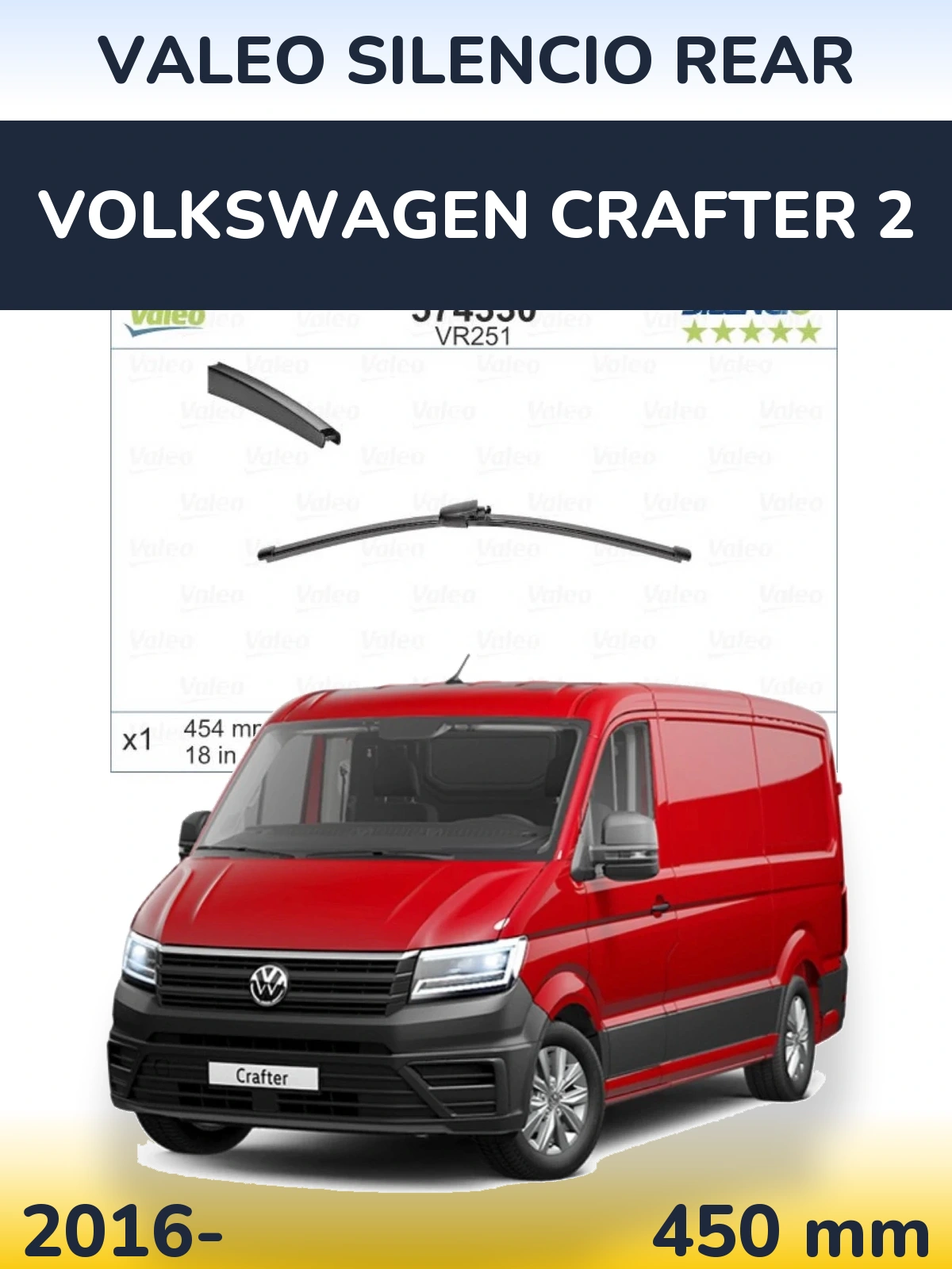 Ștergătoare Valeo Silencio Rear pentru Volkswagen Crafter 2