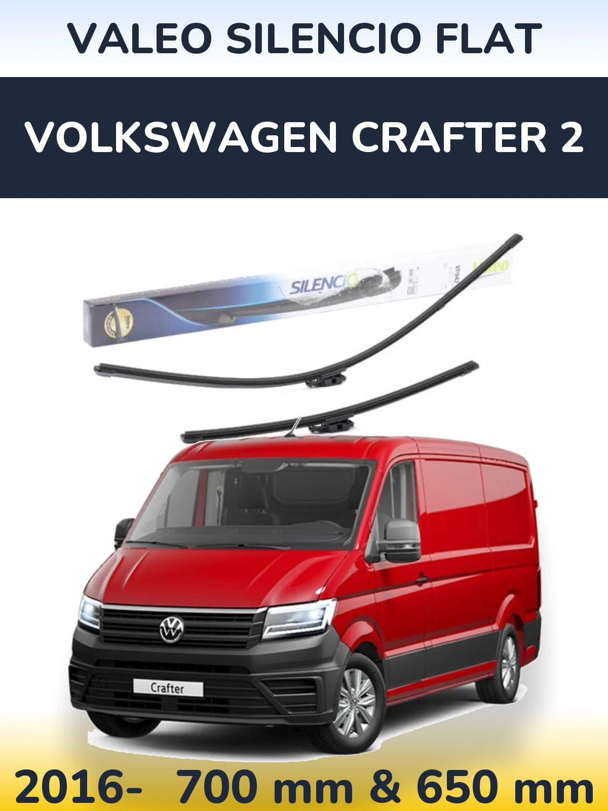 Ștergătoare Valeo Silencio Flat pentru Volkswagen Crafter 2