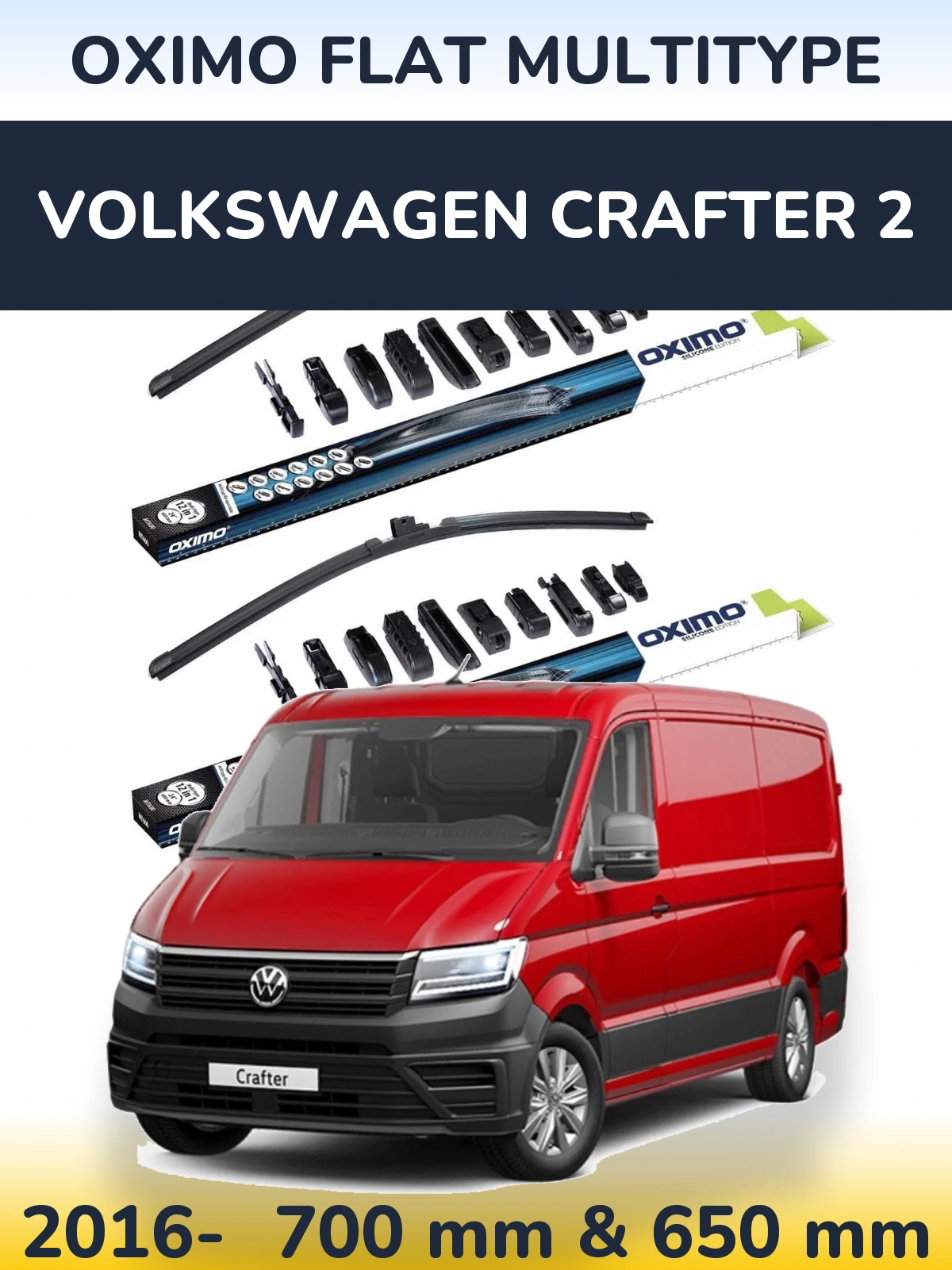 Ștergătoare Oximo Flat MultiTipe pentru Volkswagen Crafter 2