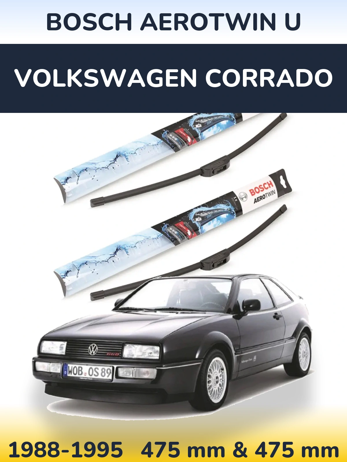 Ștergătoare BOSCH AeroTwin U pentru Volkswagen Corrado