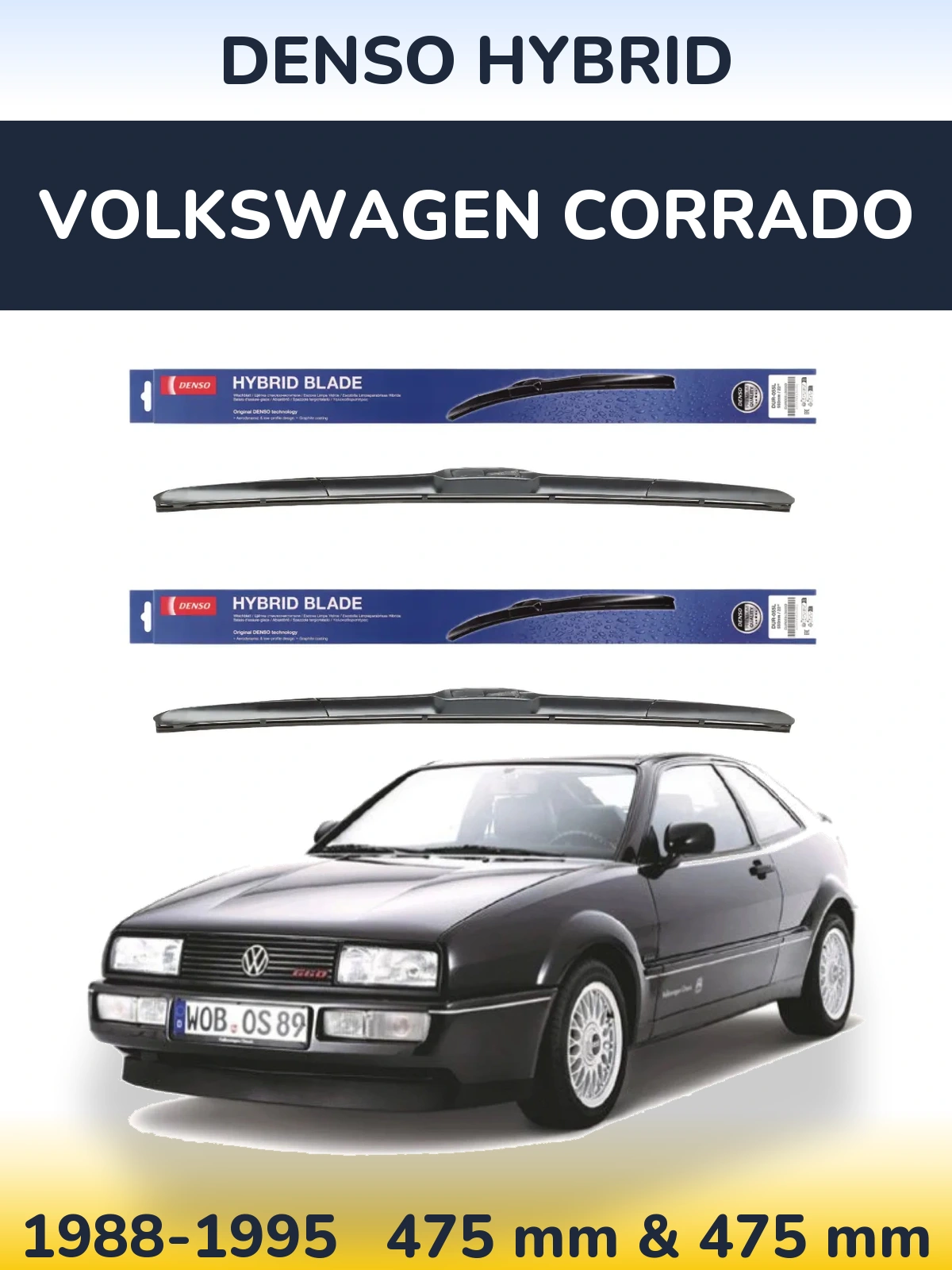 Ștergătoare Denso Hybrid pentru Volkswagen Corrado