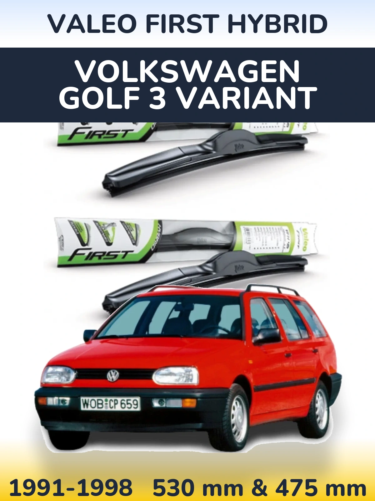 Ștergătoare Valeo First Hybrid pentru Volkswagen Golf 3 Variant