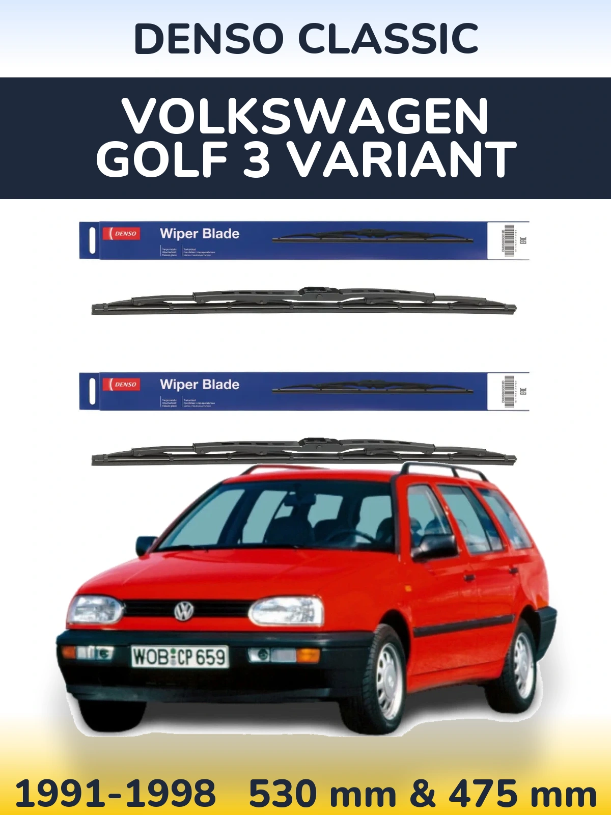 Ștergătoare Denso Classic pentru Volkswagen Golf 3 Variant