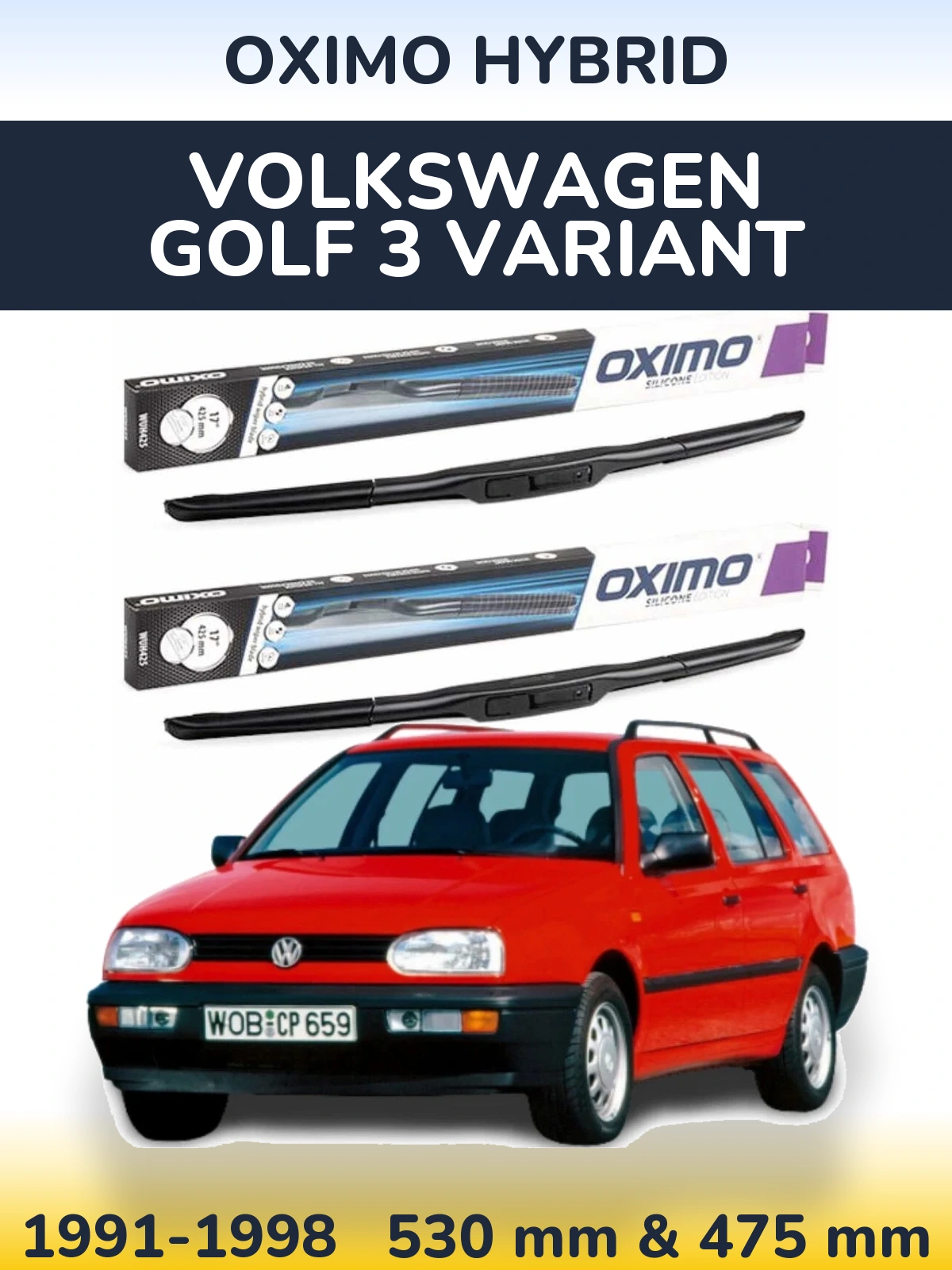 Ștergătoare Oximo Hybrid pentru Volkswagen Golf 3 Variant
