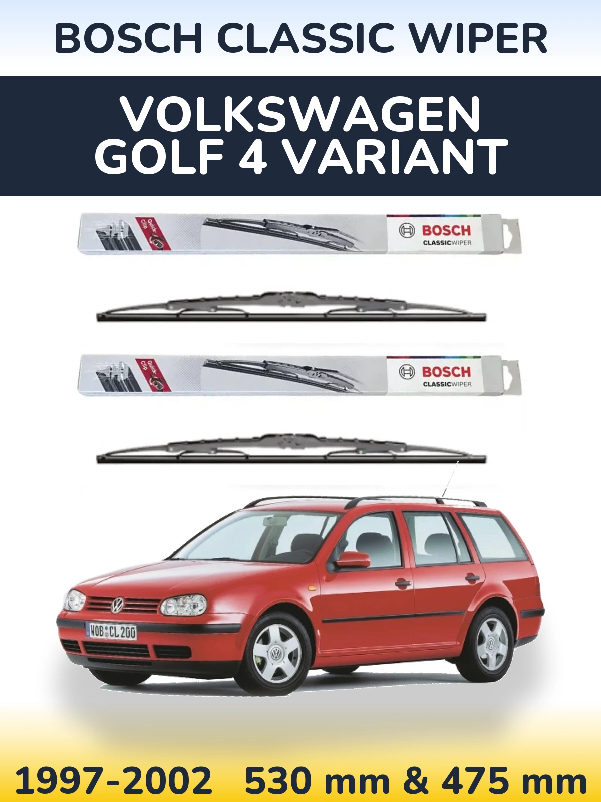 Ștergătoare BOSCH Classic Wiper pentru Volkswagen Golf 4 Variant