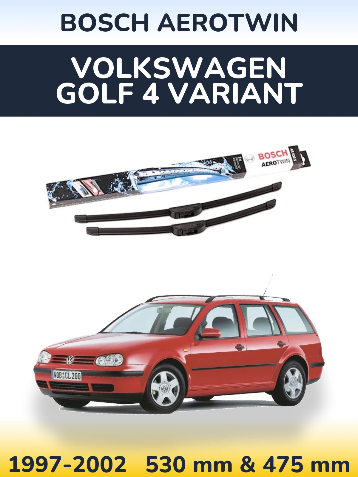 Ștergătoare BOSCH AeroTwin pentru Volkswagen Golf 4 Variant
