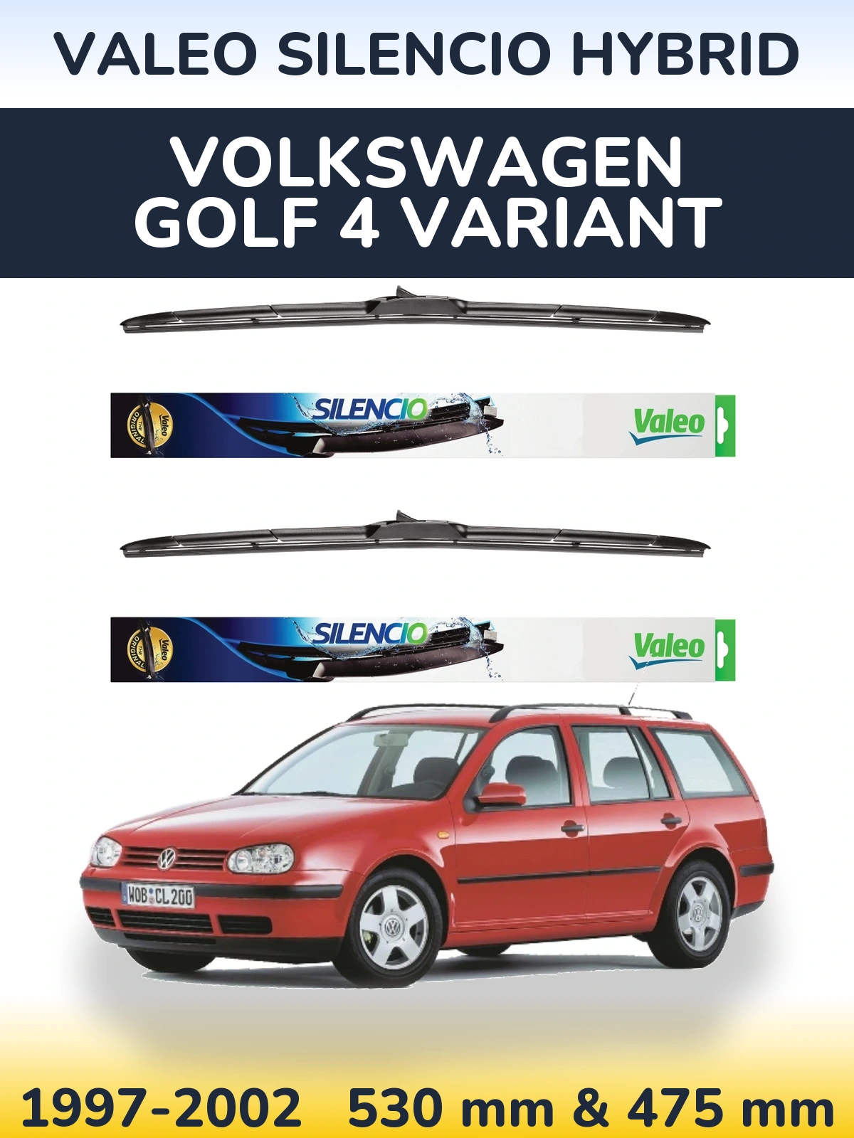 Ștergătoare Valeo Silencio Hybrid pentru Volkswagen Golf 4 Variant