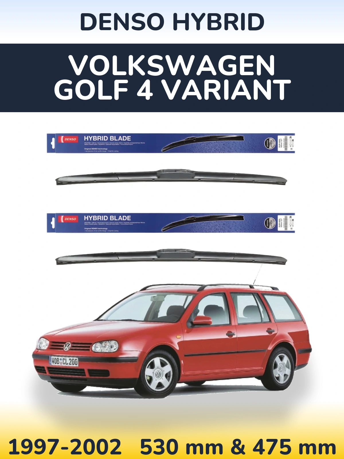 Ștergătoare Denso Hybrid pentru Volkswagen Golf 4 Variant