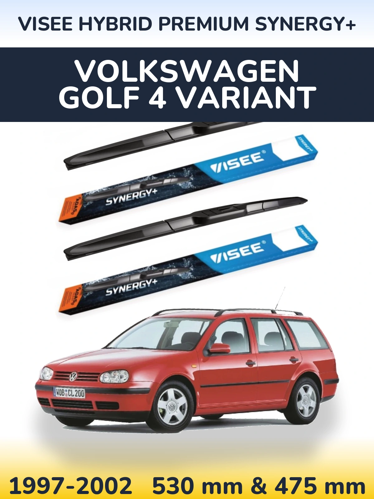 Ștergătoare VISEE HYBRID PREMIUM SYNERGY+ pentru Volkswagen Golf 4 Variant