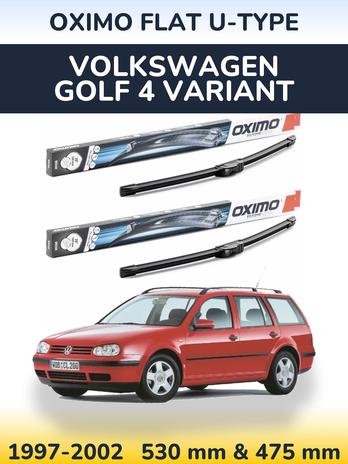 Ștergătoare Oximo Flat U-type pentru Volkswagen Golf 4 Variant