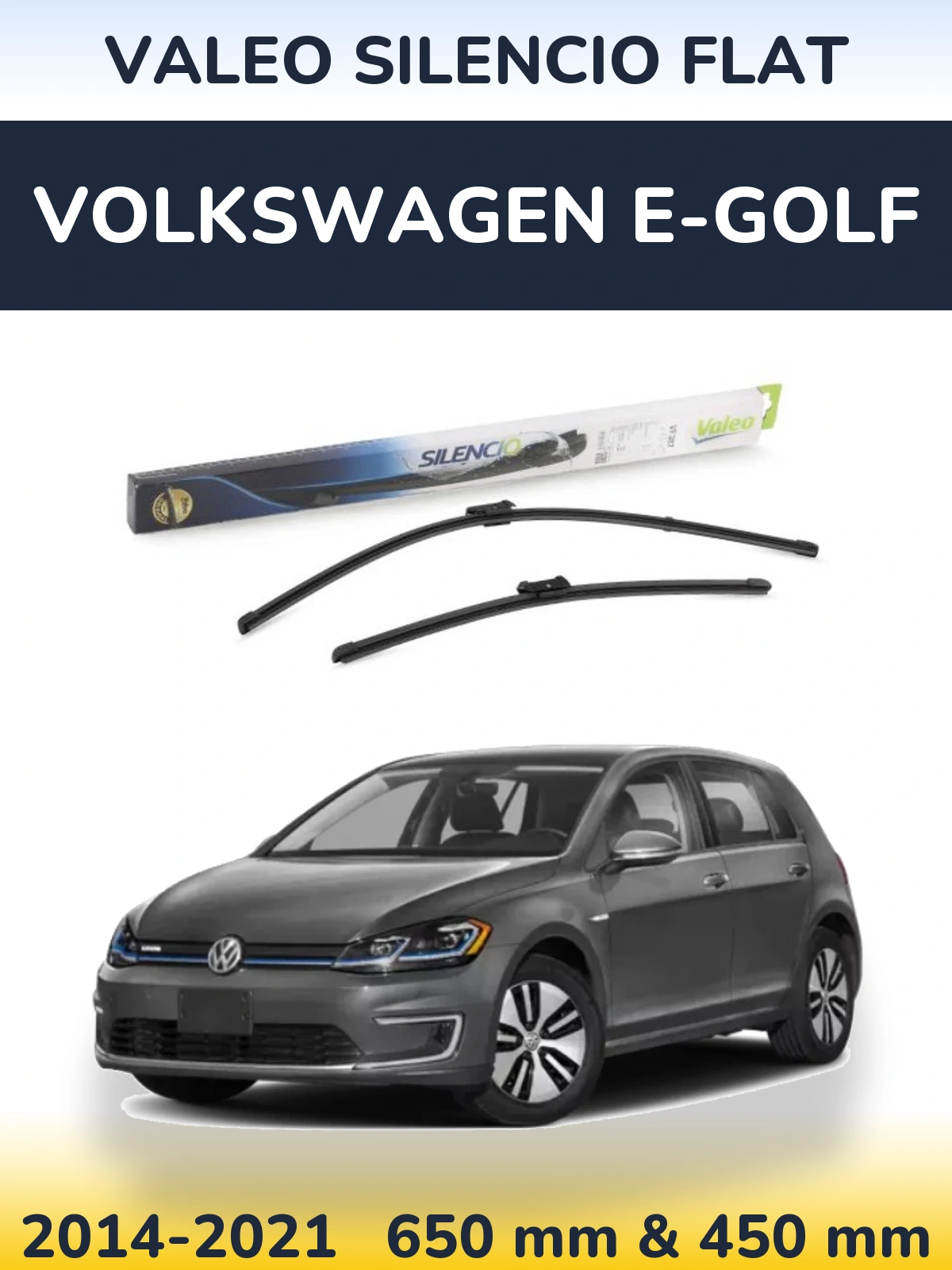 Ștergătoare Valeo Silencio Flat pentru Volkswagen e-Golf