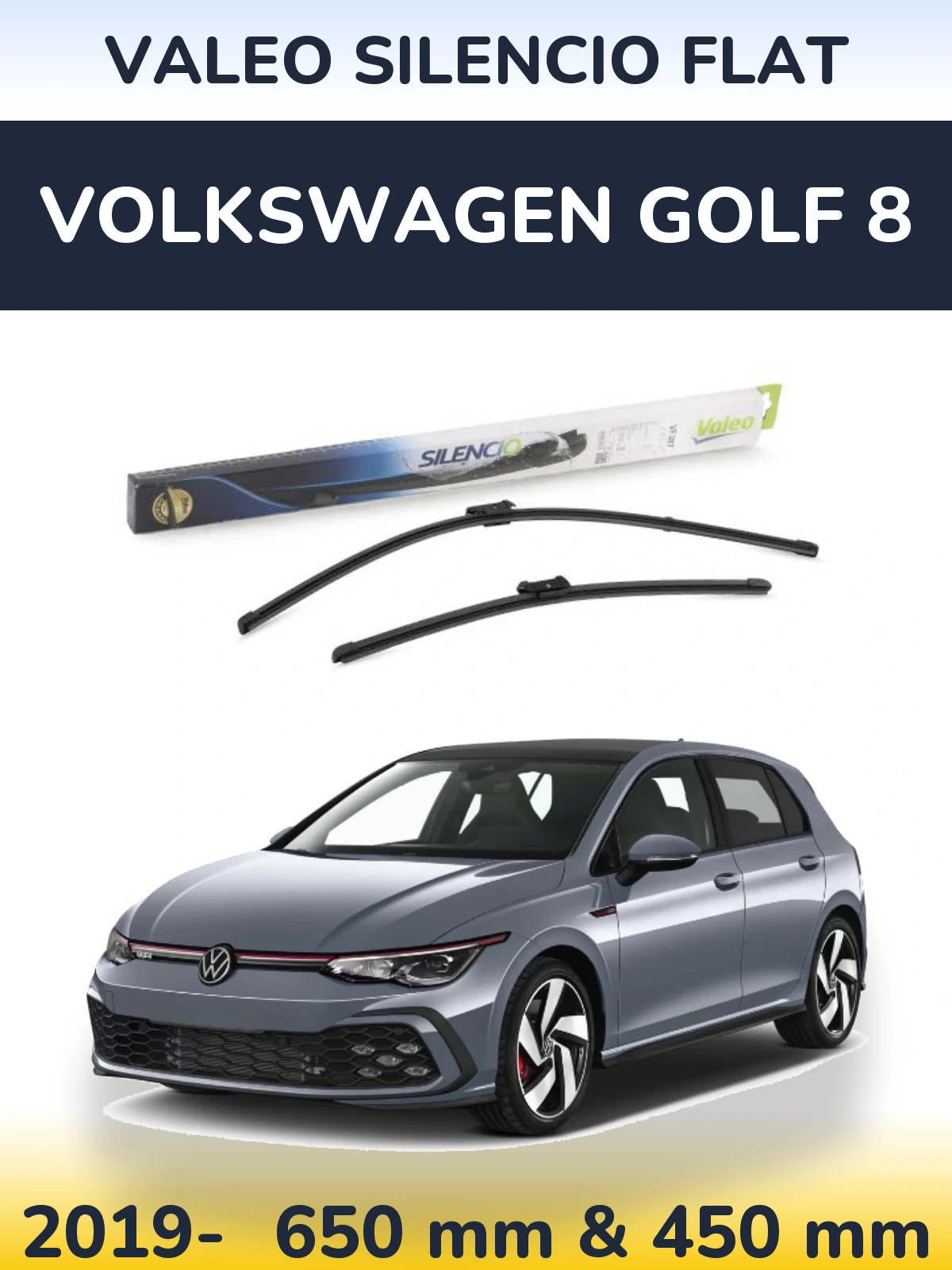 Ștergătoare Valeo Silencio Flat pentru Volkswagen Golf 8