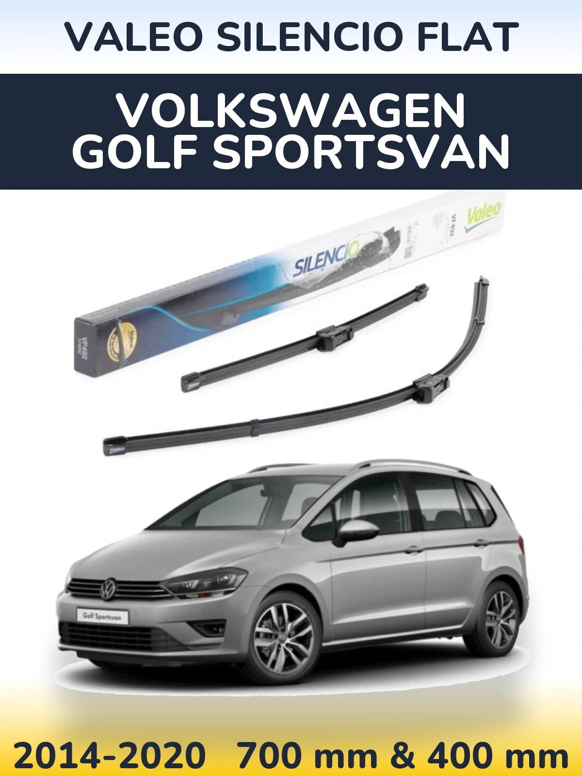 Ștergătoare Valeo Silencio Flat pentru Volkswagen Golf Sportsvan