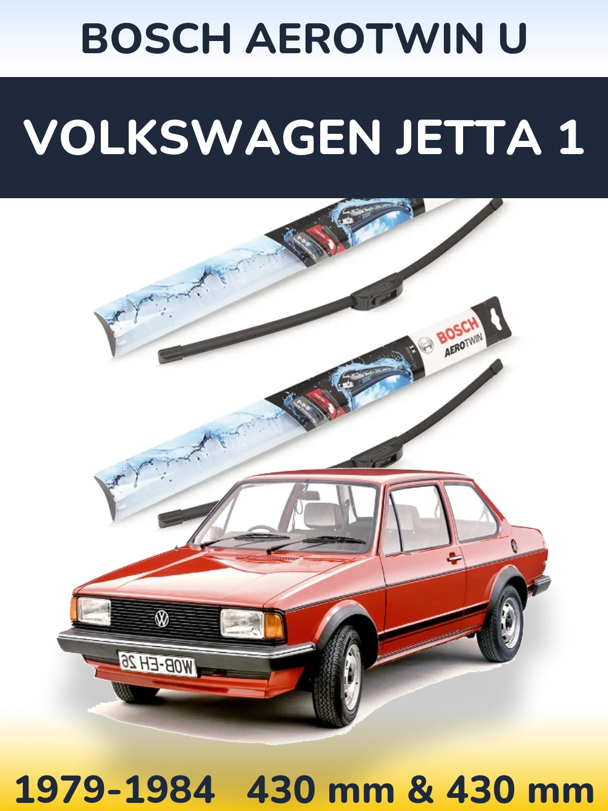 Ștergătoare BOSCH AeroTwin U pentru Volkswagen Jetta 1