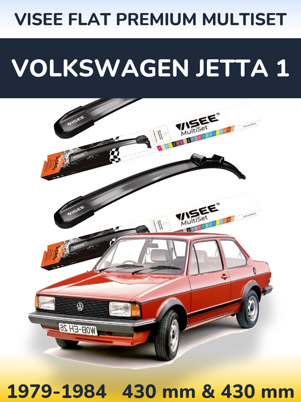 Ștergătoare VISEE FLAT PREMIUM MultiSet pentru Volkswagen Jetta 1