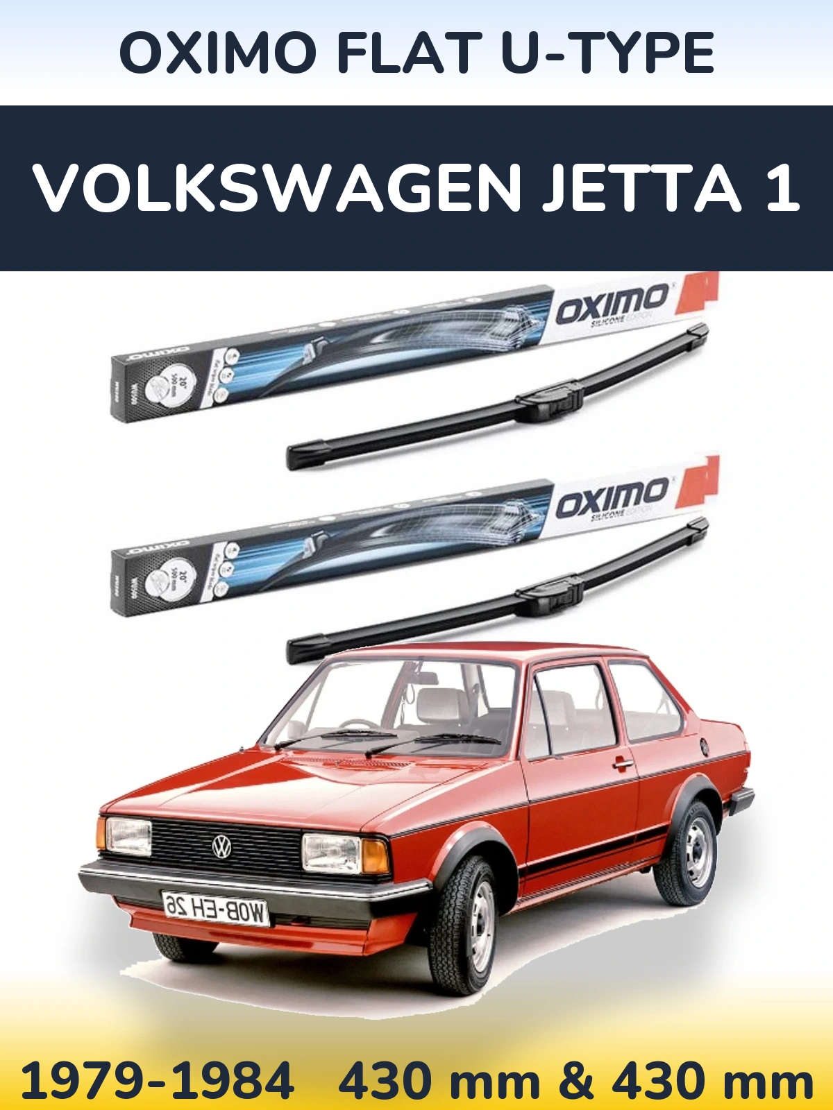 Ștergătoare Oximo Flat U-type pentru Volkswagen Jetta 1