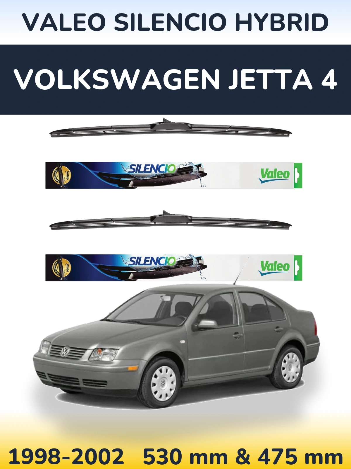 Ștergătoare Valeo Silencio Hybrid pentru Volkswagen Jetta 4
