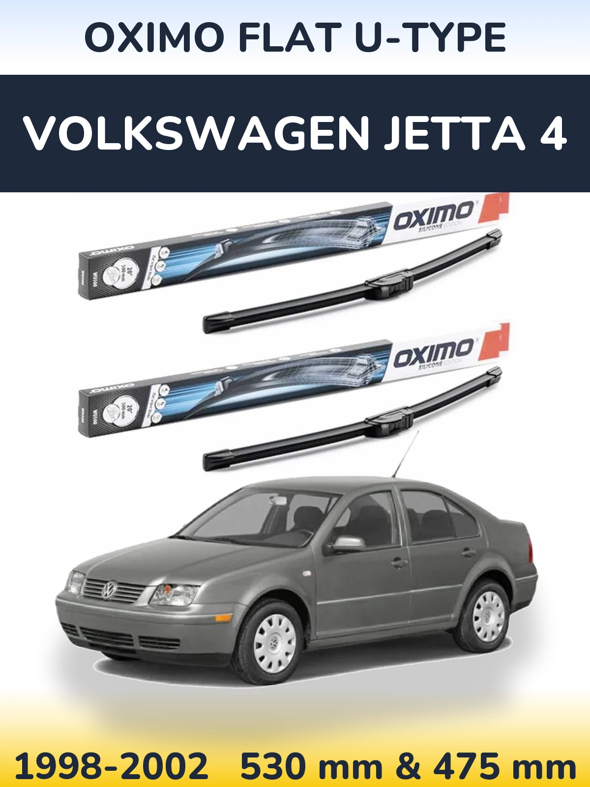 Ștergătoare Oximo Flat U-type pentru Volkswagen Jetta 4